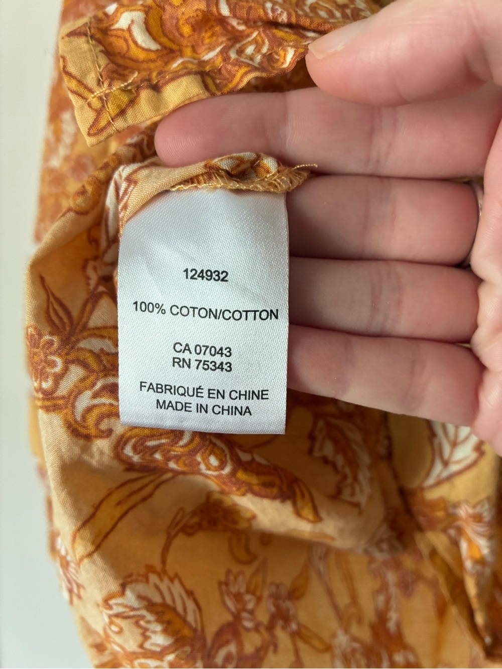C&C California 100% Cotton Floral Top in Mustard Yellow - Picture 4 of 6